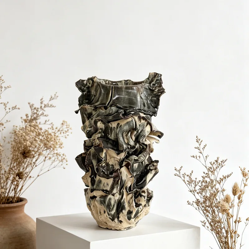 Art Nouveau ornaments restaurant texture ceramic vase porch medieval flower ware living room sculpture