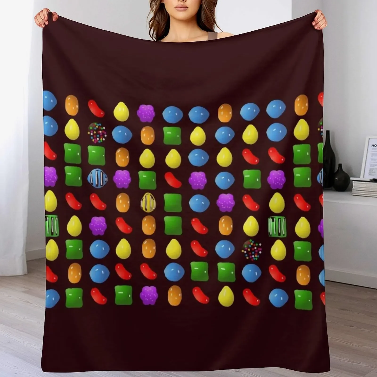 new candy crush saga Throw Blanket Soft Beds Plush Blankets