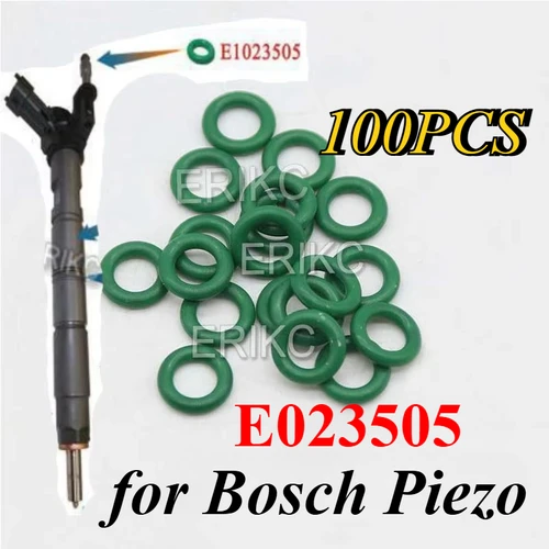 100PCS E 1023505 Junta tórica de sello de inyector de combustible, tubo conector de aceite de retorno para inyección piezoeléctrica Bosch 0445 115 116 117