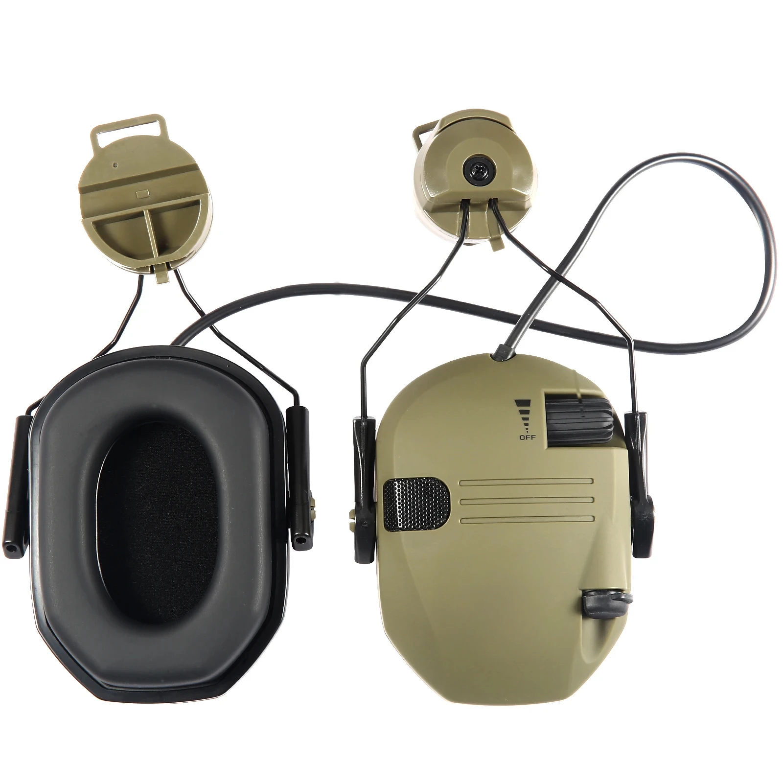 Newest Earmuffs Active earmuff for Shooting Electronic Hearing protection Ear protect Noise Reduction Helmet Mounted Version