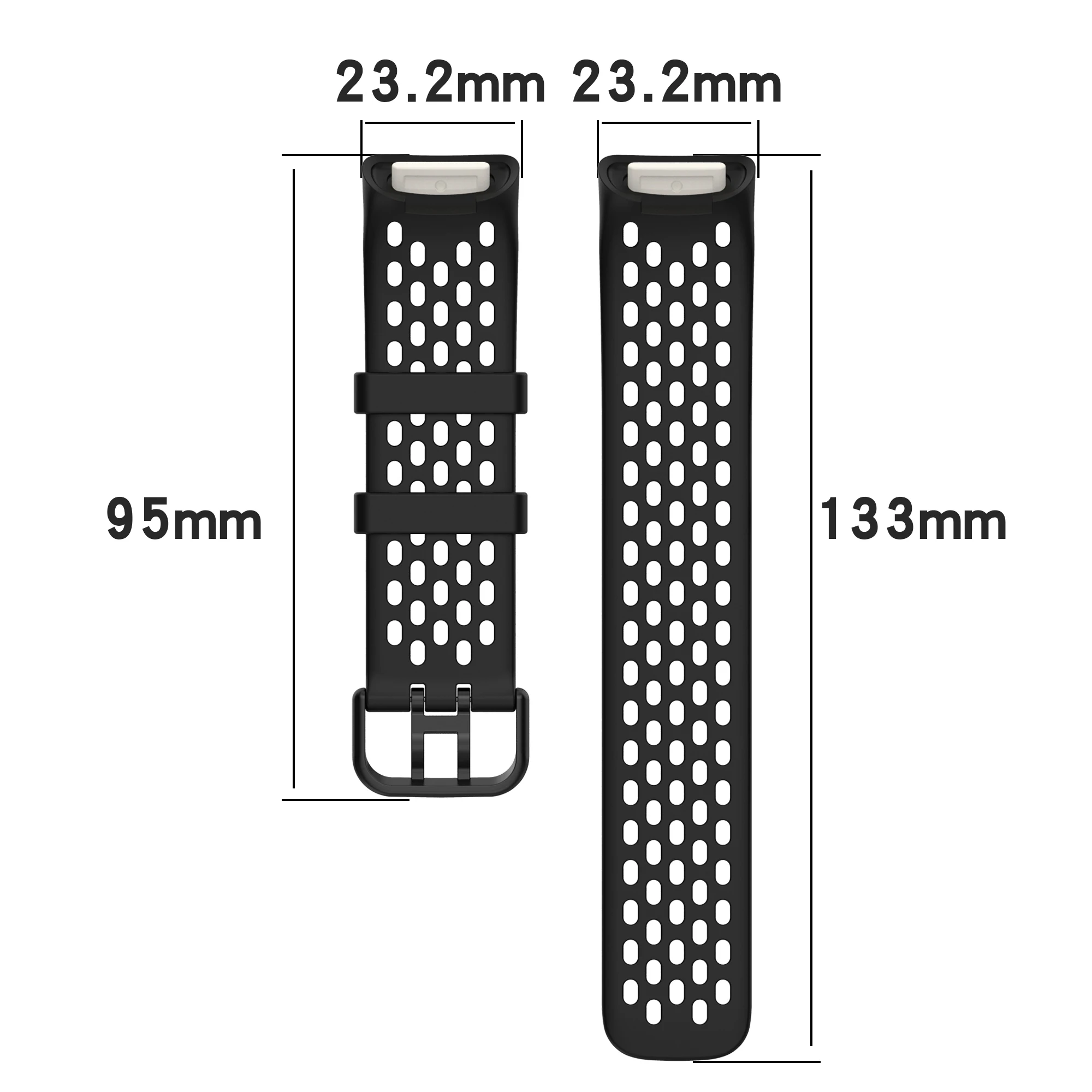 Bracelet en silicone respirant pour Fitbit Charge 5/6, bracelet de montre intelligente, bracelet de sport, accessoires de bracelet Fit Bit Charge5