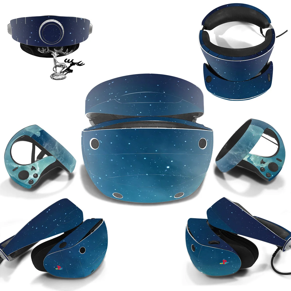 الفينيل الجلد ملصق ل PS VR2 سماعة تحكم كامل التفاف غطاء واقية فيلم ملصقات لصائق ل بلاي ستيشن VR2 اكسسوارات
