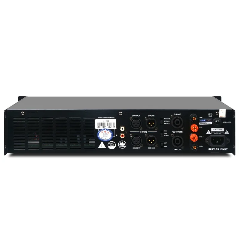 

S-88 professional power amplifier stage performance wedding meeting high power KTV bar rear amplifier