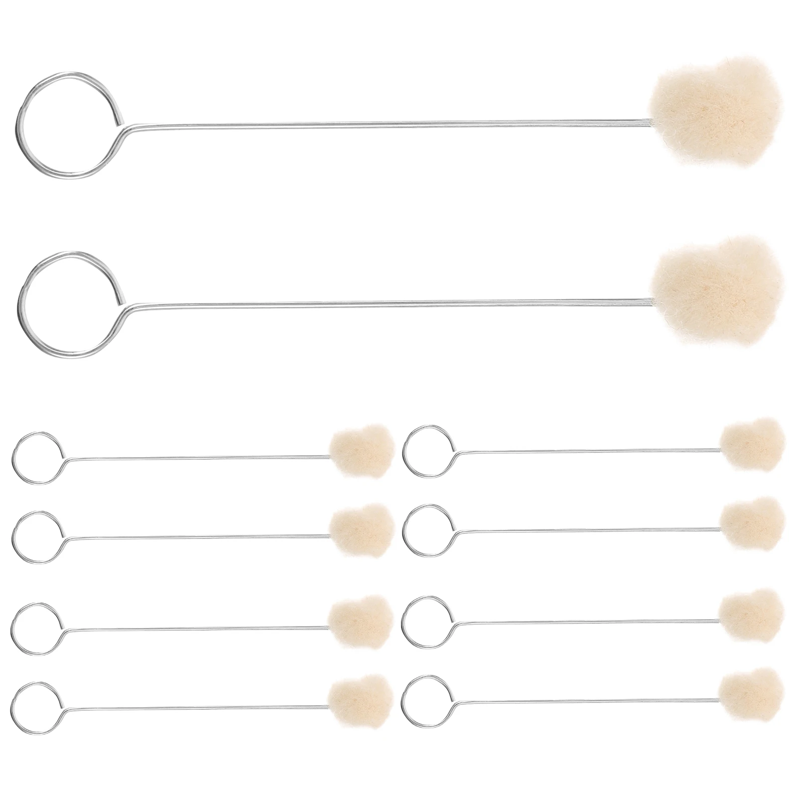 

10pcs Wool Ball Brush Big Daubers Stain Applicator Dye Tool Broad Smooth Stroke Easy Use Cleaning Brushes