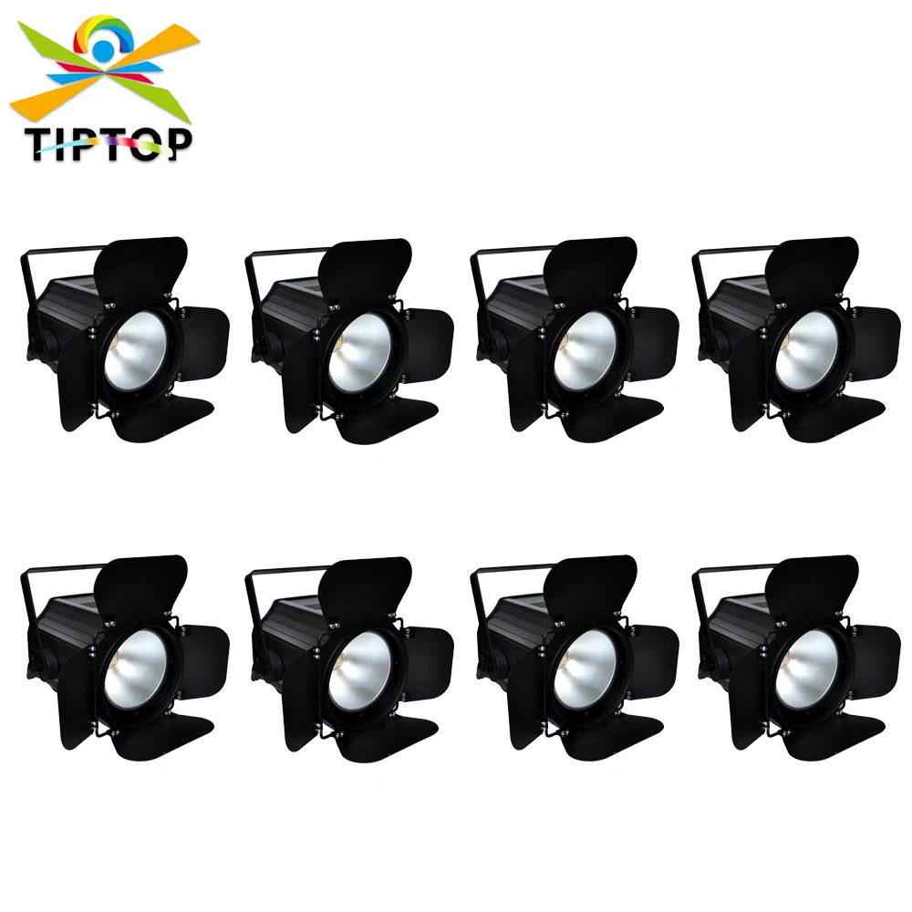 

LED 200W COB Stage Lights with Barn Door COB Par Light DMX/Master-Slave DJ Lights Spotlight Fresnel Lights Warm Cold White Par