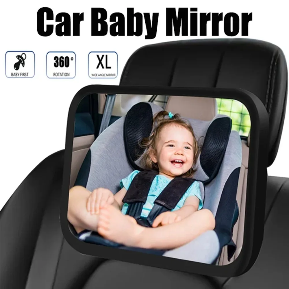 Baby Car Mirror Adjustable Wide Car Rear Seat View Mirrors Baby Child Seat Auto Safety Mirror Infant Safety Monitor Accessories