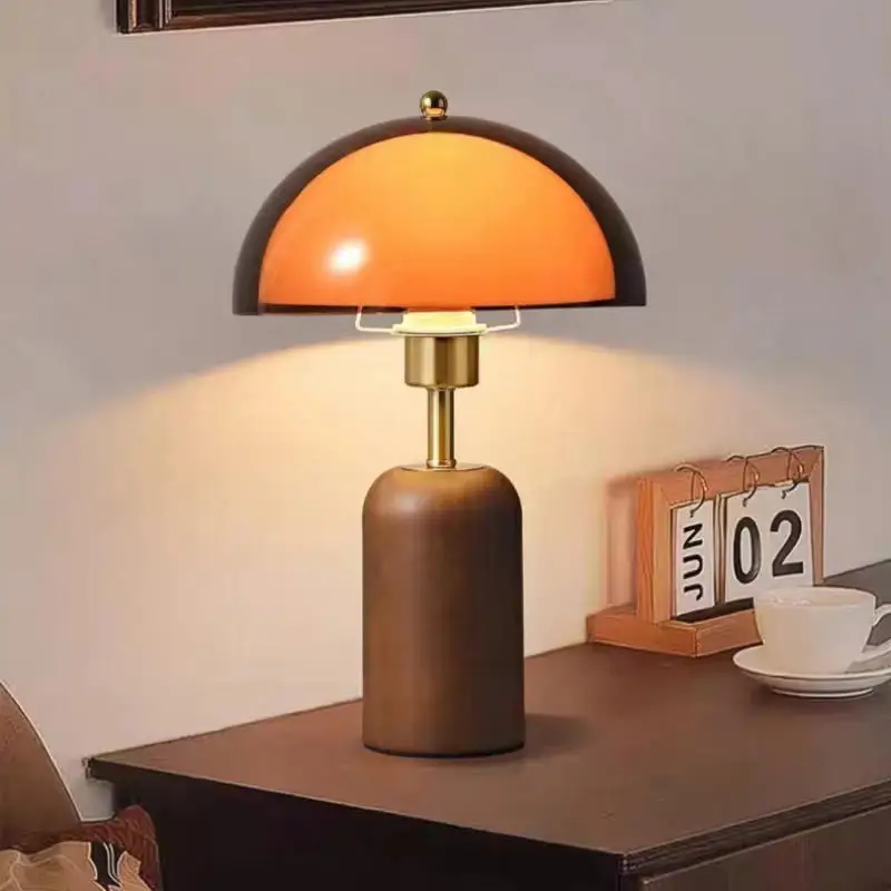 

Японская настольная лампа из металла, акрила и дерева с LED-подсветкой, роскошный декоративный светильник для гостиной, спальни, кабинета