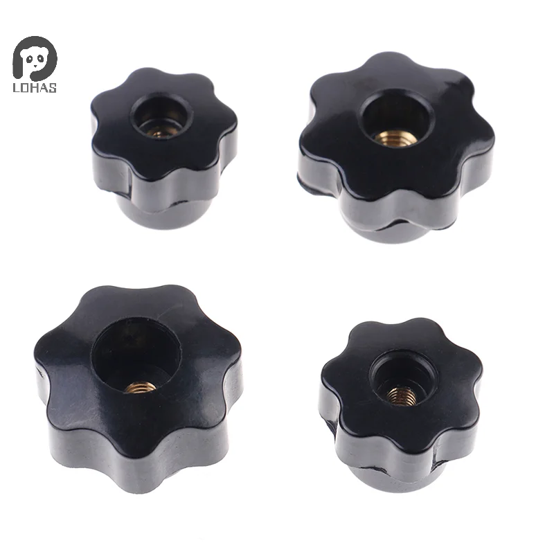 M6/M4/M5/M8 Plastic Carbon Steel Galvanization Male Thread Star Shaped Head Clamping Nuts Knob For Industry Equipment