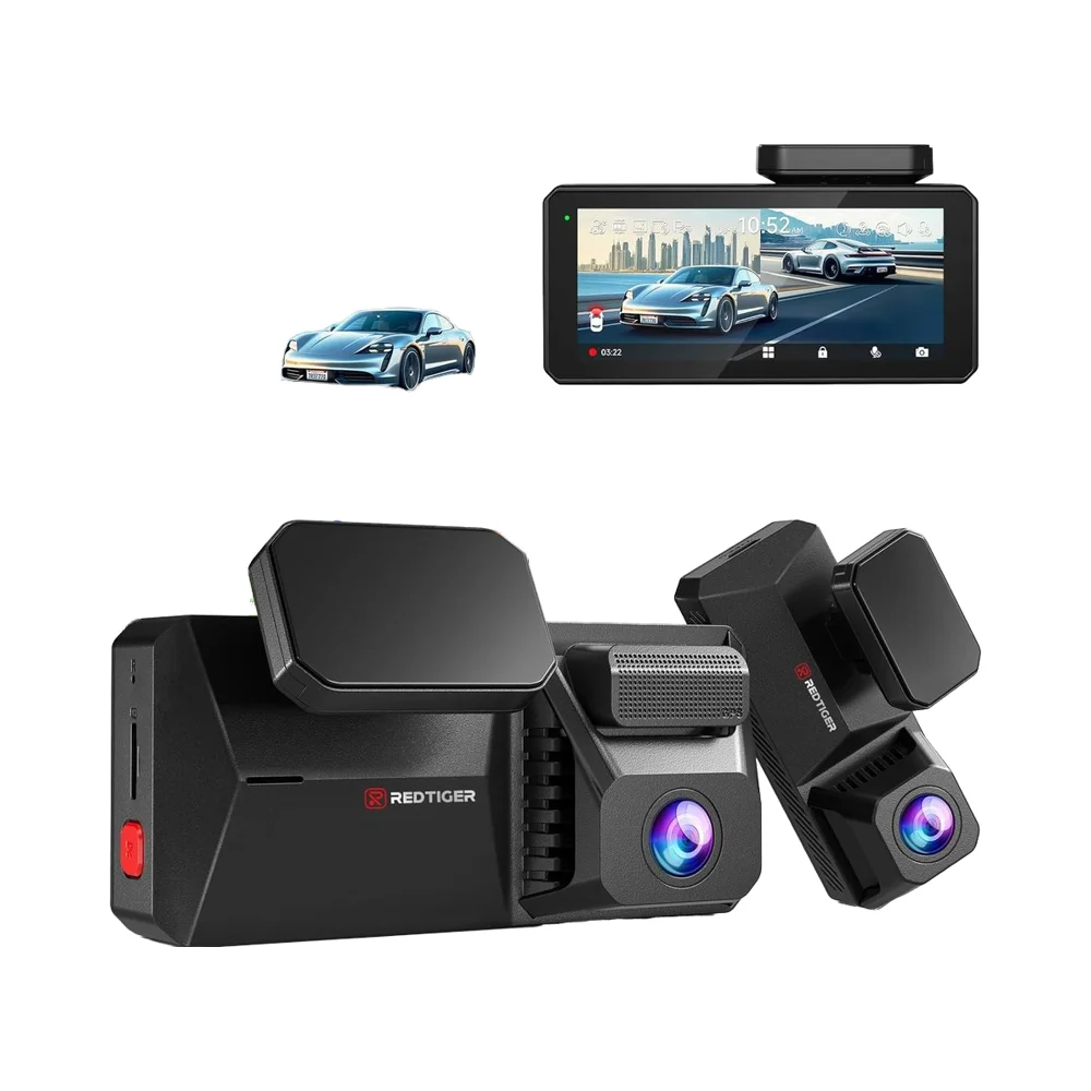REDTIGER F77 V2 Dual 4K Dash Cam 256GB EMMC STARVIS 2 IMX678 Front Rear GPS 5.8GHz WiFi Night Vision Car Black Box