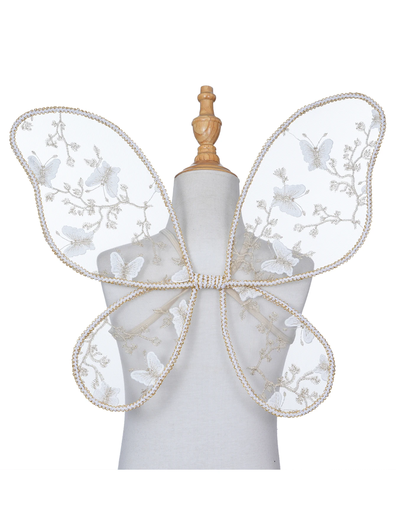 

Embroidered white Butterfly Fairy Wings Girl butterfly Wings Decoration Dress up Wings Halloween party costume Princess Fairy Wi