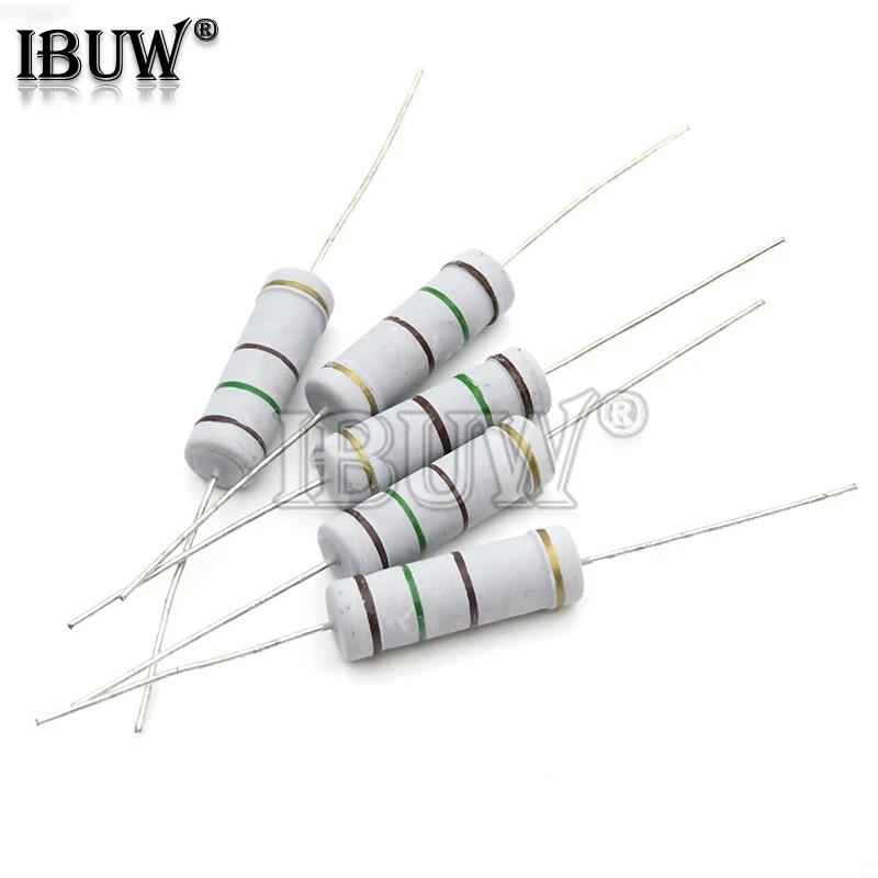 10PCS Carbon Film resistor 5W 5% 1R ~ 1M 2.2R 10R 22R 47R 51R 100R 150R 470R 1K 4.7K 10K 47K 1 2.2 10 22 47 51 100 150 470 Ohm