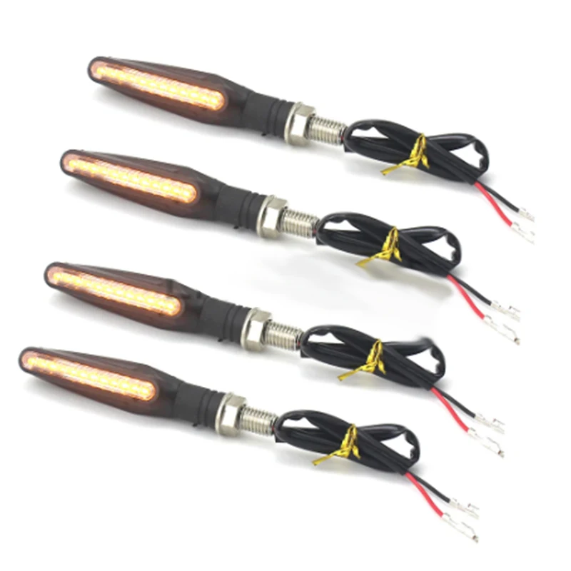 

4PCS Universal Motorcycle LED Turn Signal Light 12v Waterproof Amber Flasher Indicator Blinker Rear Lights Lamp Accessories