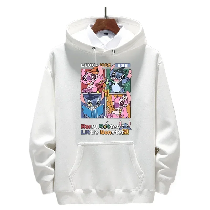 Cartoon Stitch Kapuzenpullover Disney Mode Unisex Paar Kleidung Anime Herbst und Winter Lose Kleidung