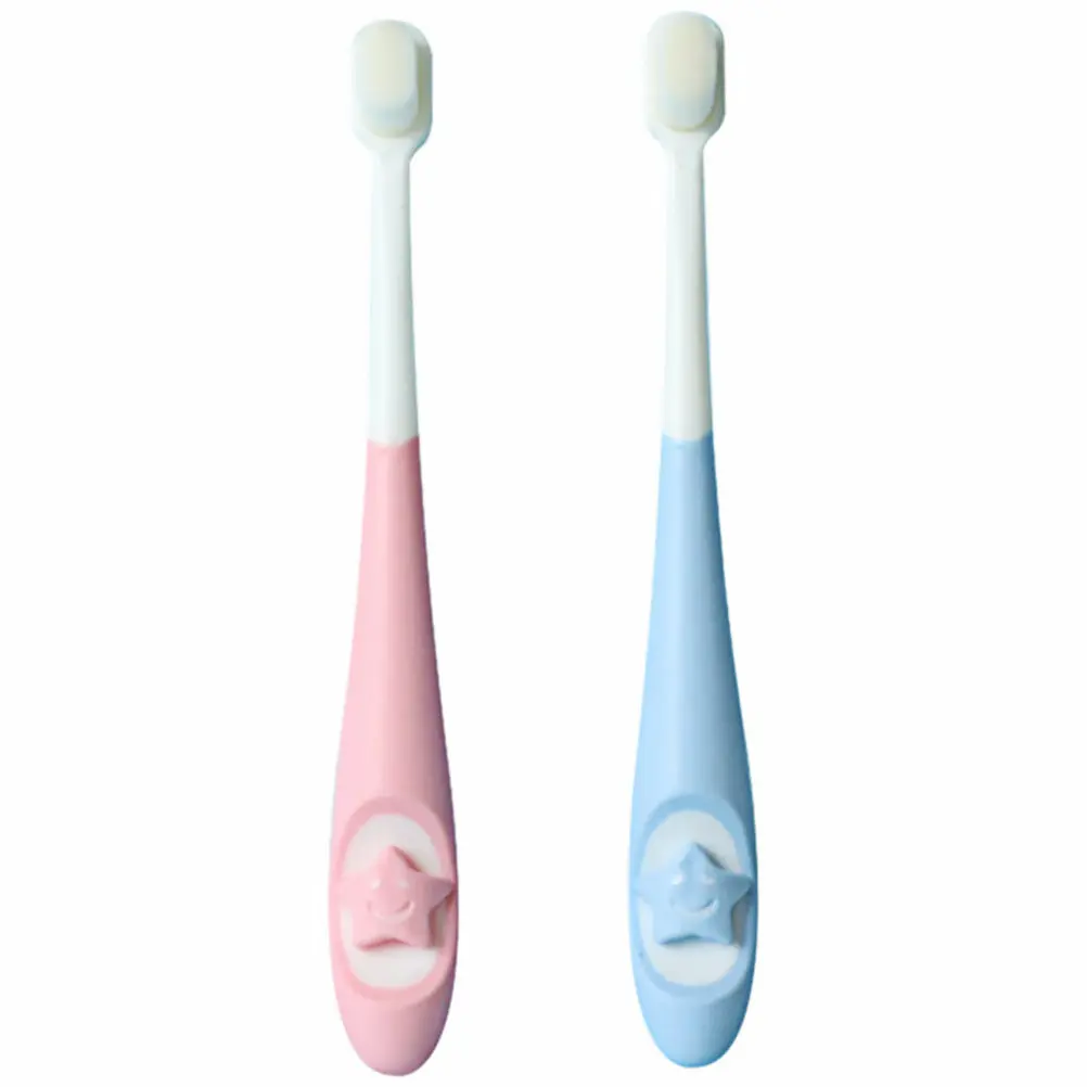 

2Pcs Kids Toothbrush Baby Toothbrush Infant Tooth Cleaner High-Quality Material Fine Craftsmanship Ten Thousand Hair Bristles
