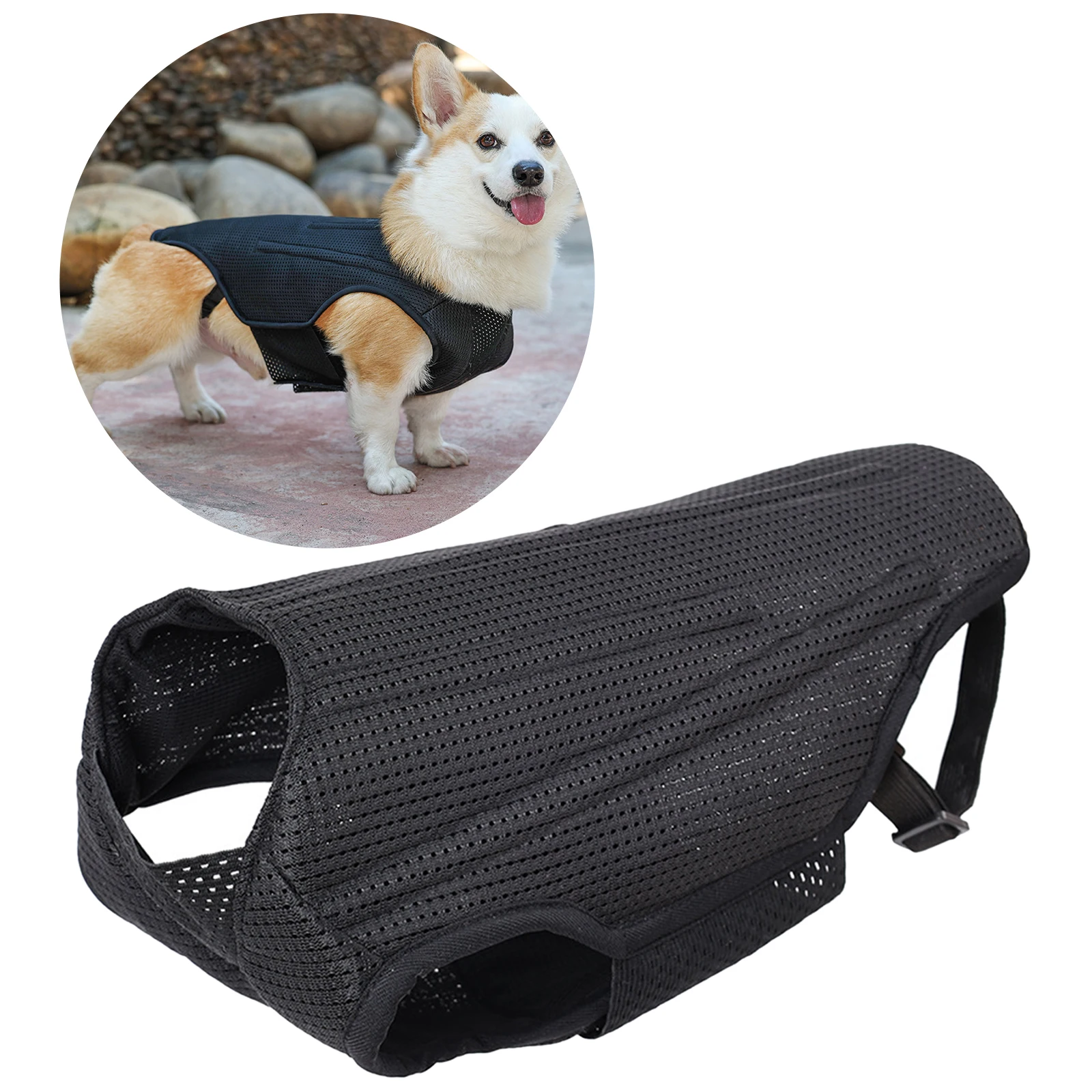 Pet Dog Back Brace Back Support Wrap Dog Clothing Comfortable Dog Back Protective Vest for Various Sizes Pet Dogs