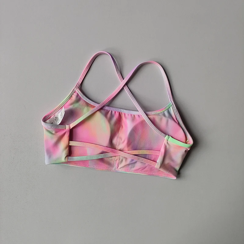 Cross-beautiful Back Sports Lingerie Women's Quick-drying Fitness Bra with Chest Pad Sexy Big Backless Suspender Yoga Suit