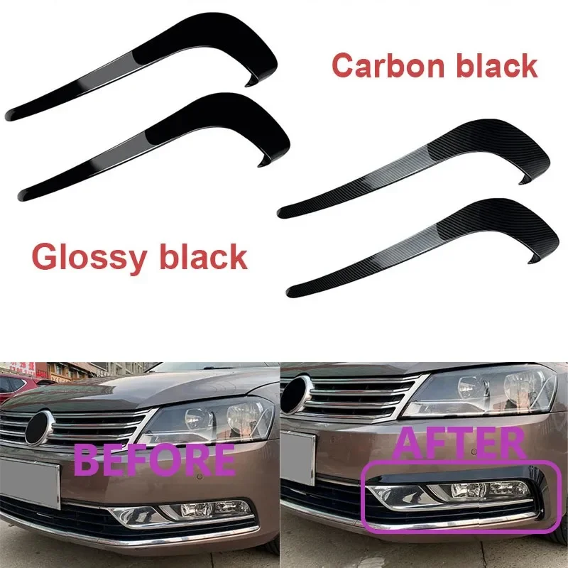 

For VW Passat B7 Sedan Variant 2011-2015 Gloss Black ABS Car Front Fog lamp Grille Grill Decorative Cover Trim Stickers