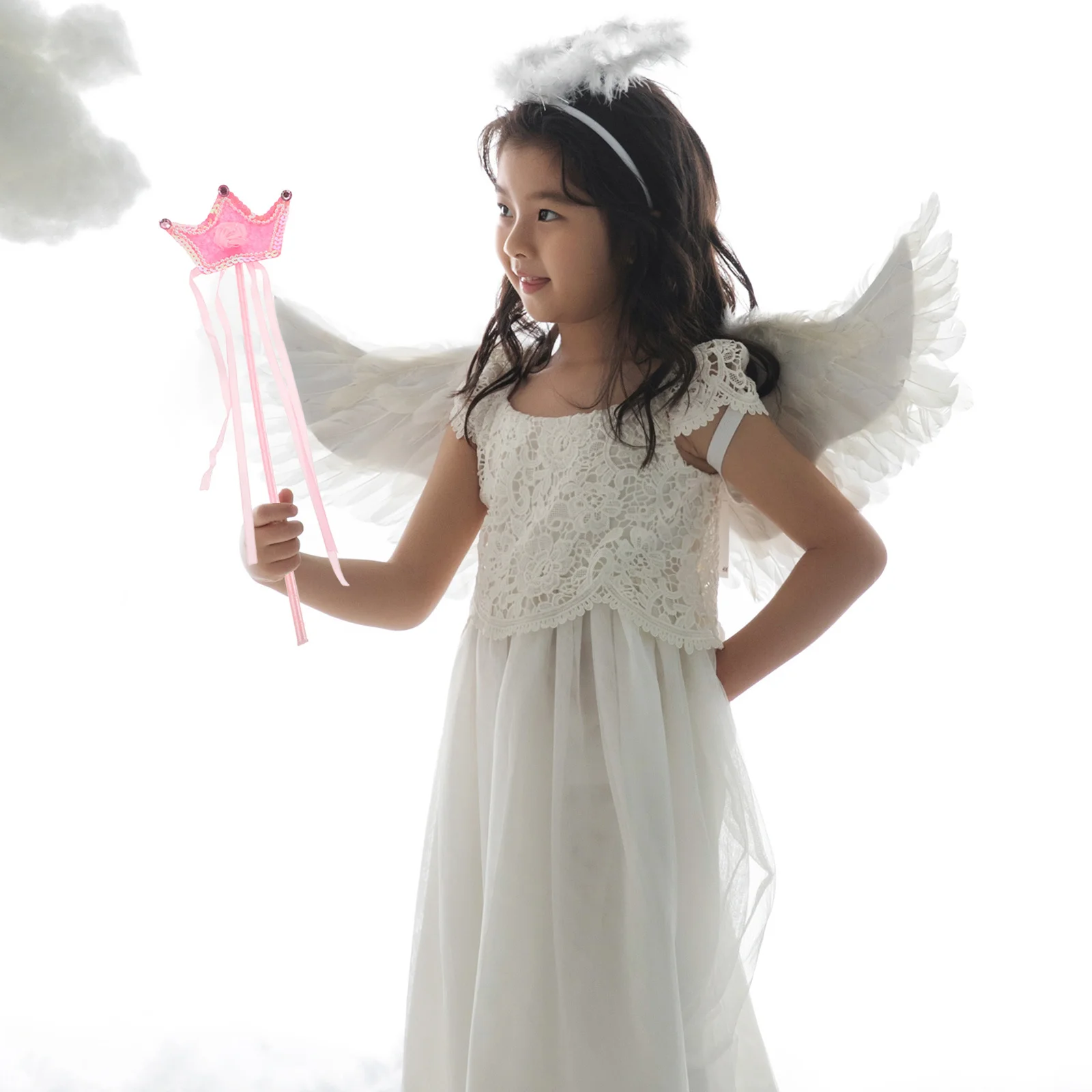 1 مجموعة الأميرة عقال للرأس على شكل تاج عصا مجموعة بريق تيارا فستان حفلة عيد ميلاد اكسسوارات عقال للرأس زي أغطية الرأس