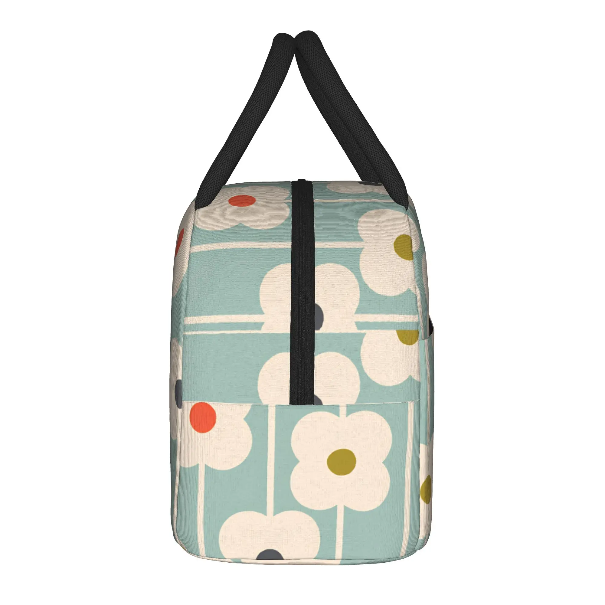 Orla Kiely Flower Pattern Lunch Bag  Outdoor Picnic Lunch Box For Unisex Tote Food Bags Oxford Portable Insulated Cooler Bag
