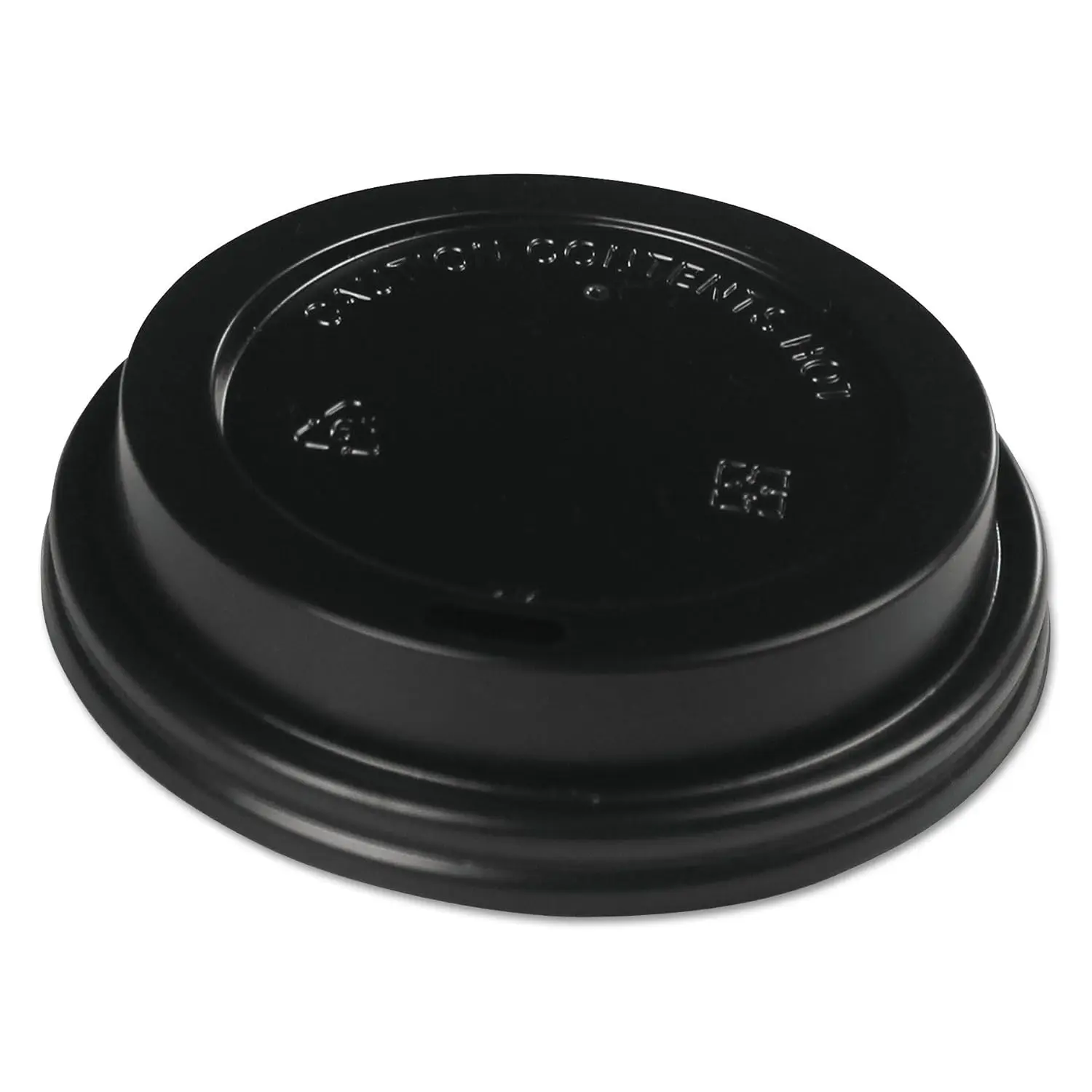 

Hot Cup Lids, Fits 10 oz to 20 oz Hot Cups, Black, 1,000/Carton