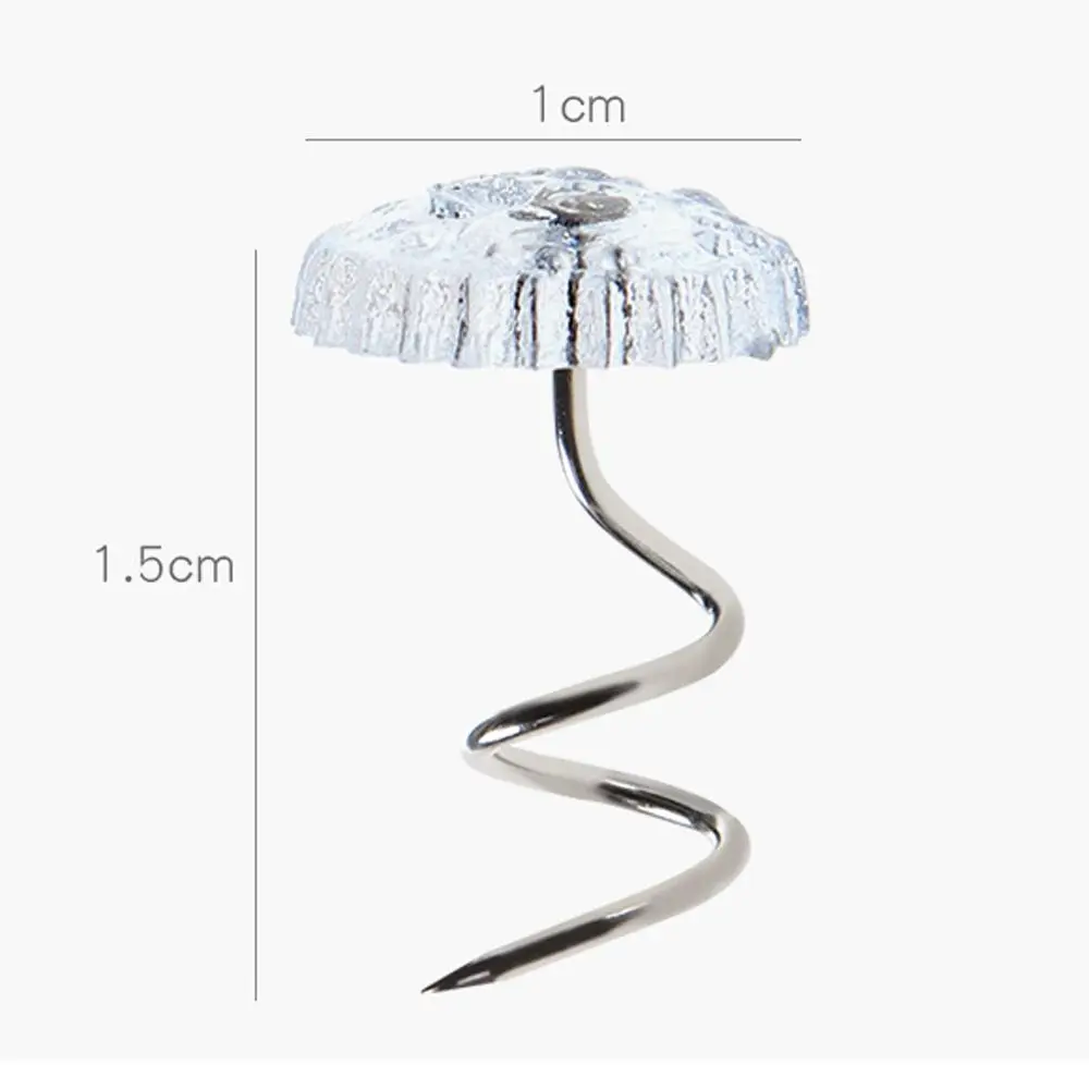 20Pcs Sofa Cushion Fixing Nail Twisting Nail 1.5*1cm Blankets Cover Bed Skirts Non-Slip Clear Grippers Holder Upholstery Parts