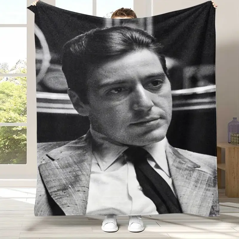 Retro Movie The Godfather Vito Corleone Flannel Throw Blanket,Cozy Blanket for Bed,Sofa,Living Room,Picnic,Camping,Home Decor