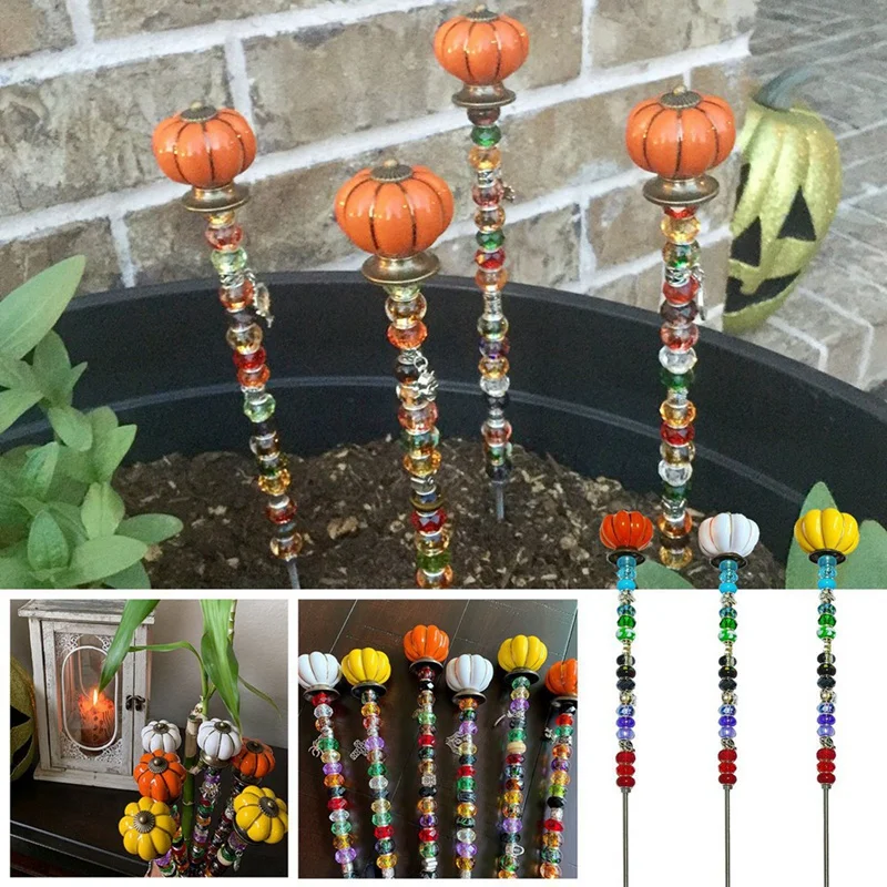 Beaded Garden Stakes Handmade Garden Fairy Wand Garden Stake Potted Plant Stake Fairy Wand Stakes For Garden Decor