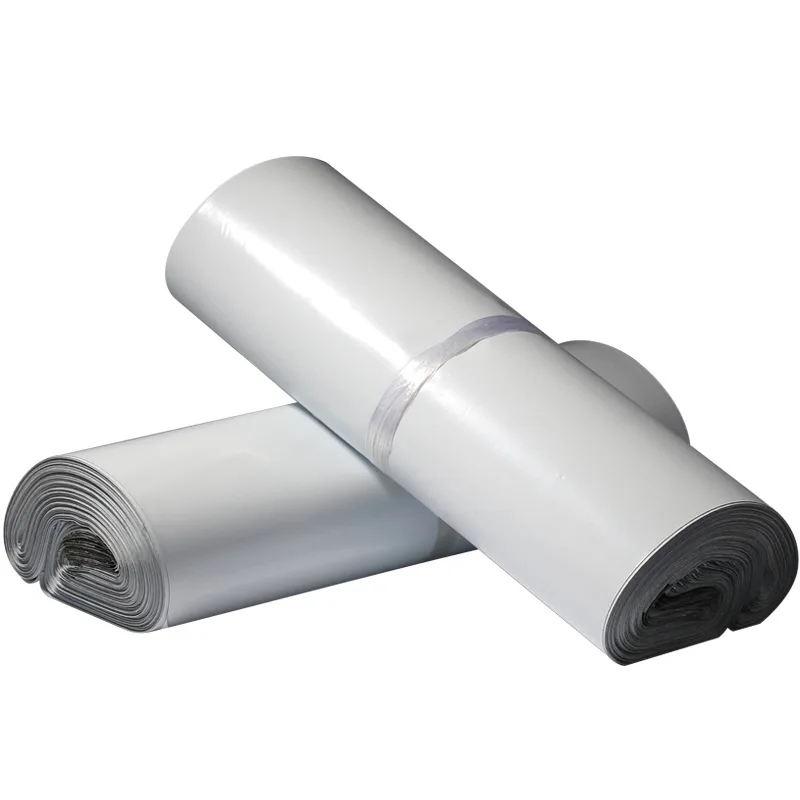 Opaque PE Plastic Express Envelope White Color Mailing Bags Self Adhesive Seal Waterproof Courier Bag For Shipping Packaging