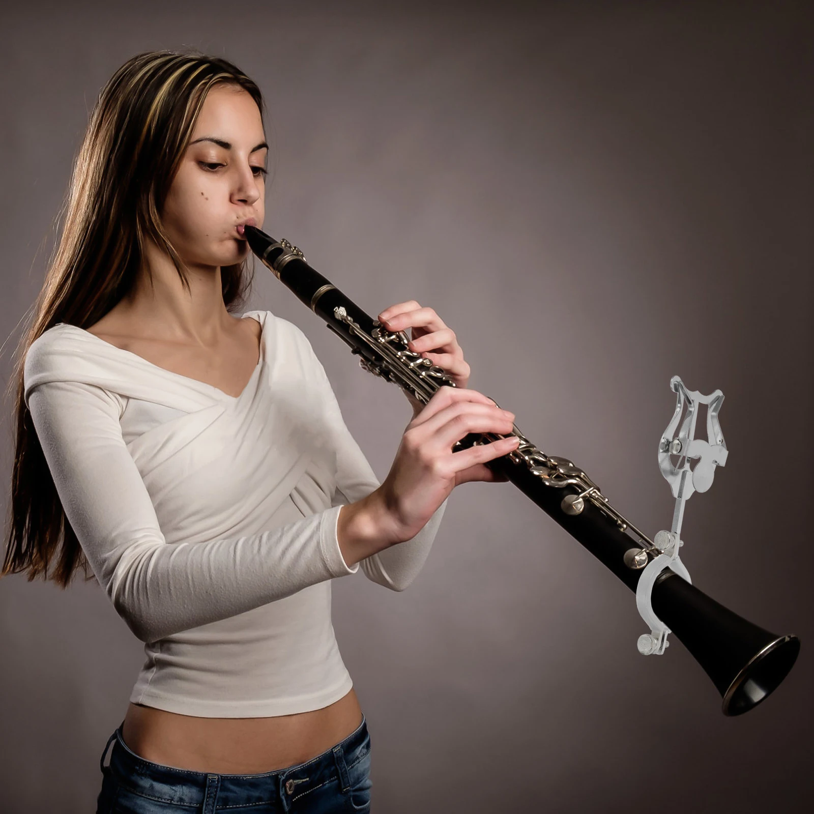 

Lyre for Trumpet Clarinet Holder Accessories Marching Tuba Trombone Band Stand