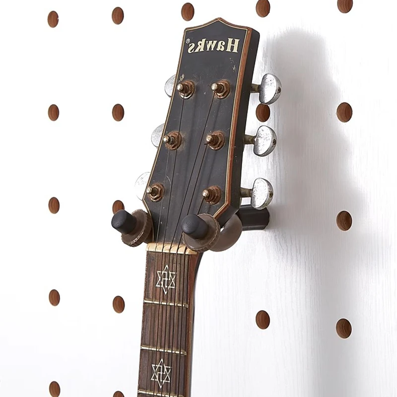 لوحة مثقوبة الغيتار جدار هوك ل Iwood آلة موسيقية تخزين شماعات Erhu القيثارة الكمان المنظم رف أجزاء عملية #6