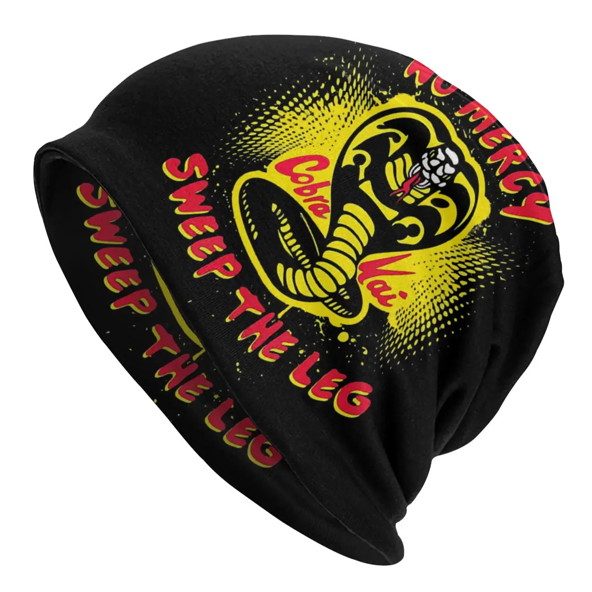 Snake Logo Cobra Kai Autumn Female Warm Beanies Double Used Warm Bonnet Hats