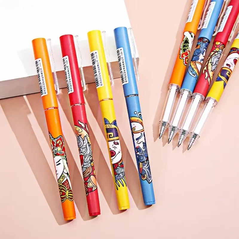 

2025 4PCS Kawaii Gel Pens Journey To The West Anime 0.5mm Black Ink Office School Supplies Stationery Gift Office Accessories