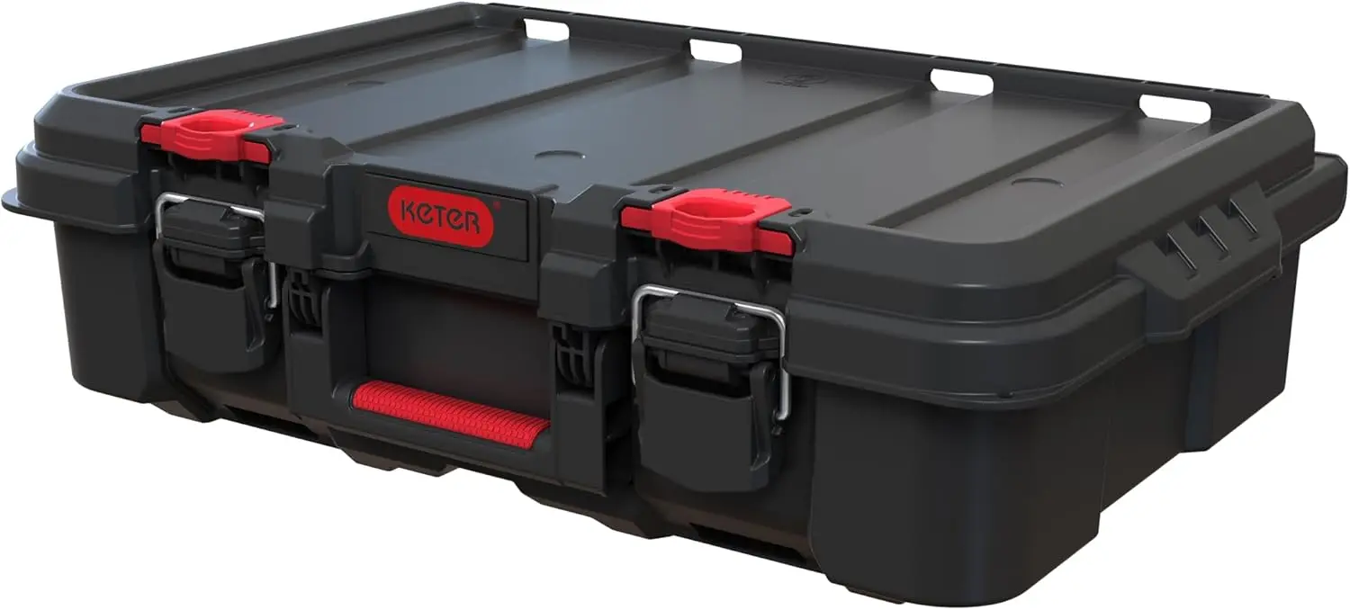 

Heavy Duty Power Tool Storage Case for DIY Enthusiasts with Ergonomic Handle and Metal Latches
