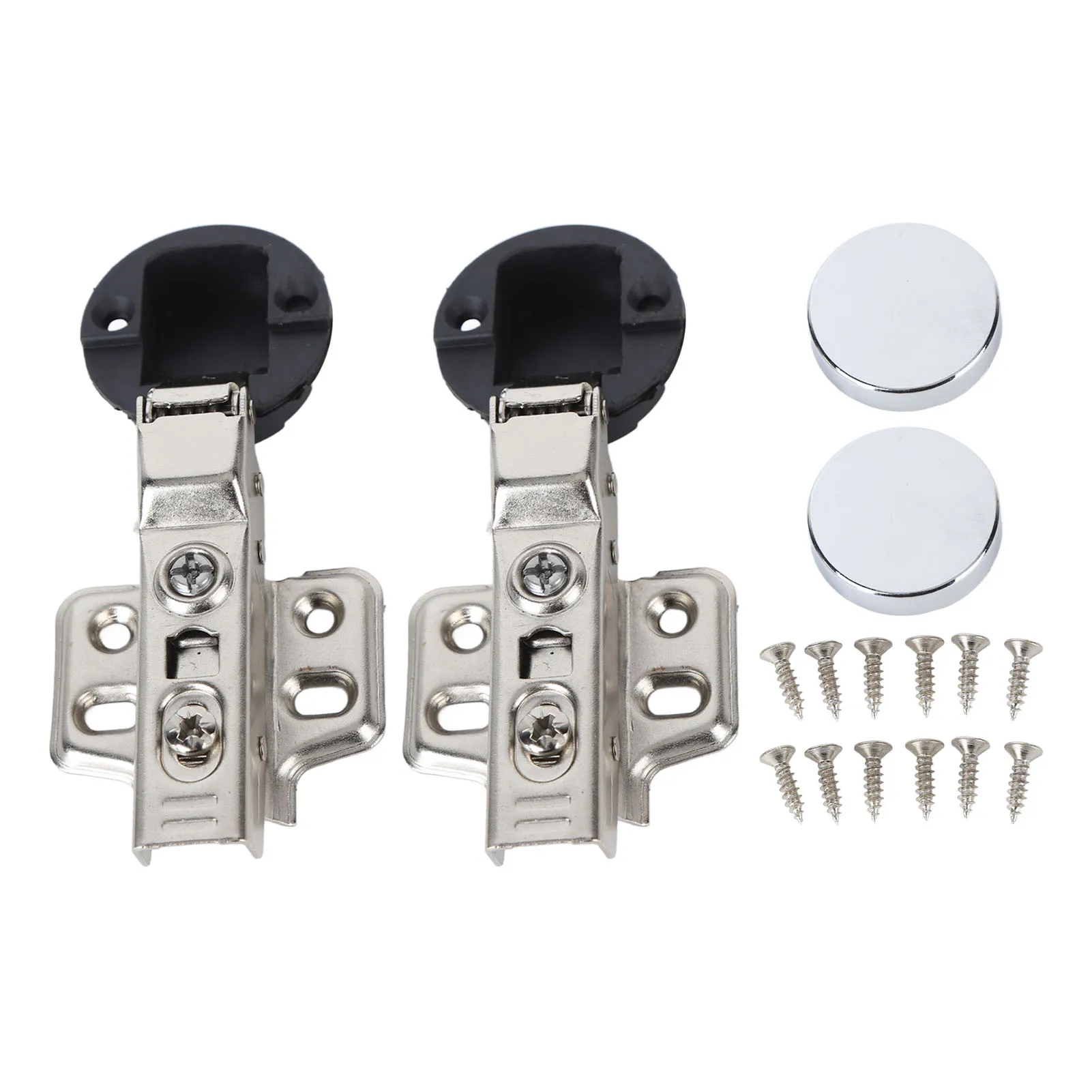 2Set Rvs 201 Kast Glazen Deur Scharnier 35 Cup Glazen Deur Demping Buffer Scharnier