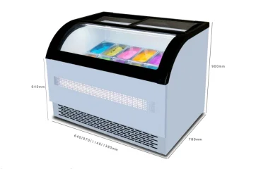 High Quality Electric Mini Ice Cream Display Freezer for Household Hotel or Garage Commercial Supermarket Chest Freezer