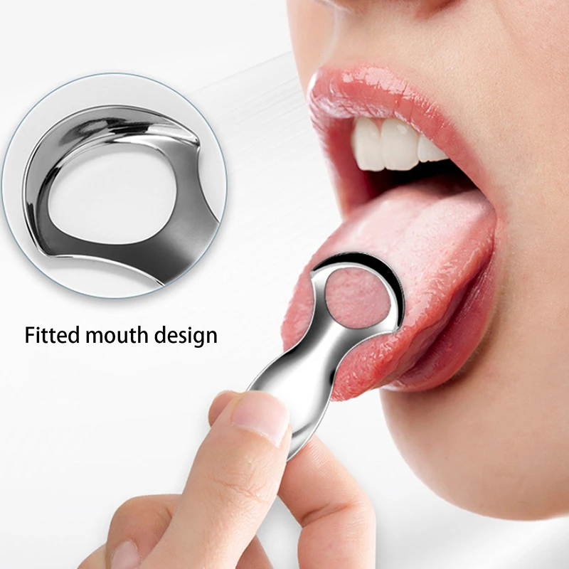 Raspador de lengua de acero inoxidable, cepillo de dientes de Metal en forma de U, limpieza de aliento fresco, recubierto de lengua, herramientas de cuidado de higiene bucal