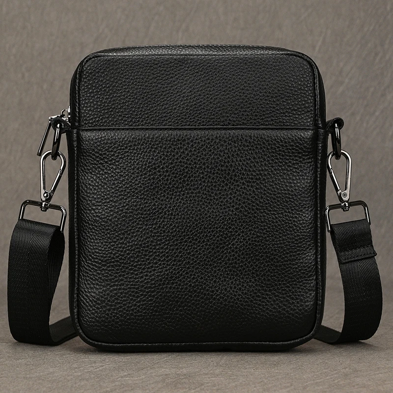 High Quality Genuine Leather Shoulder Bags For Man Cowhide Cross Body Bags Men's Messenger Bags Small Bag For Men Luxury 20cm