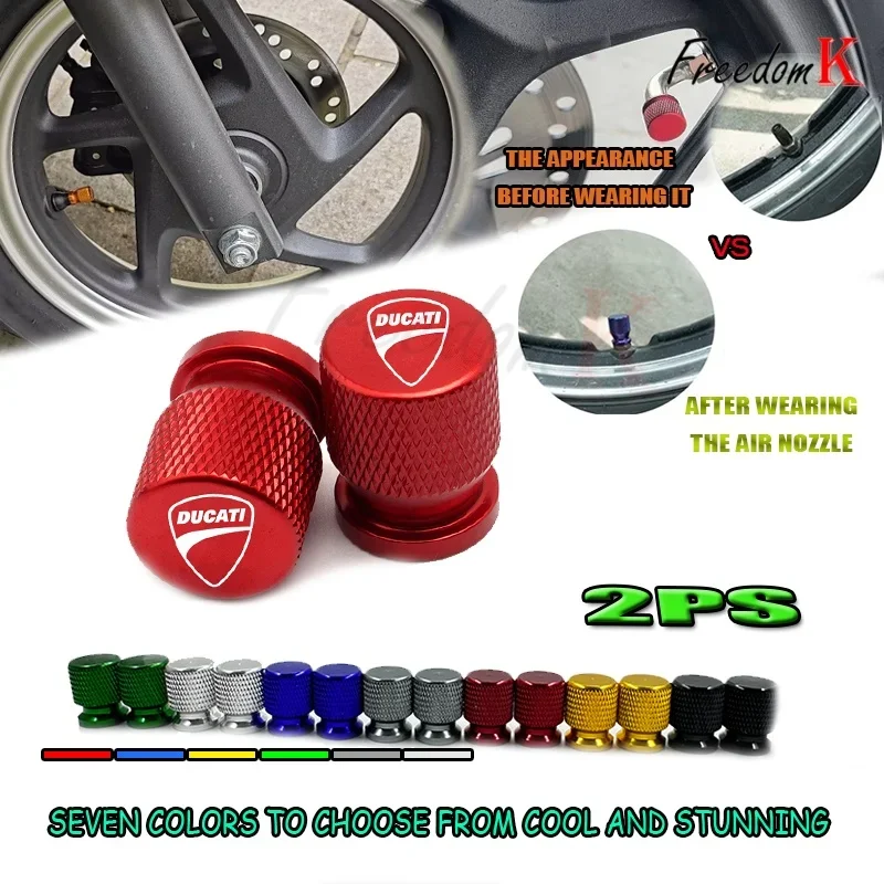 Motorcycles CNC Tire Valve Caps For V2 V4 400 620 695 696 796 821 MONSTER 959 1199 1299 Panigale 848 /EVO 1198/S/R