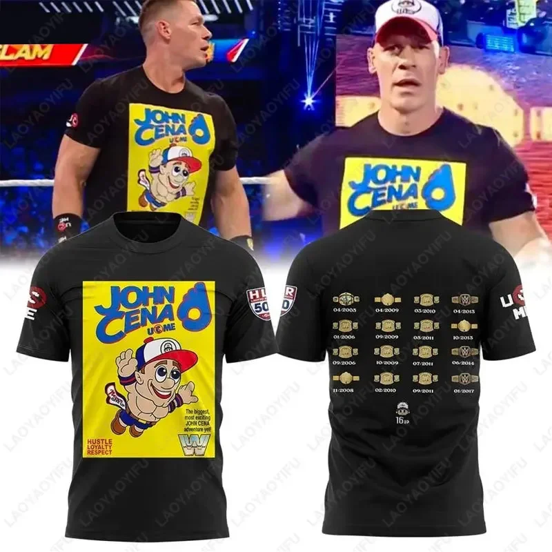 جون سينا جولة وداع 2025 تورونتو قميص مطبوع لمحبي هدية قطن قصير الأكمام تيز الرجال النساء موضة ملابس الشارع الشهير #3