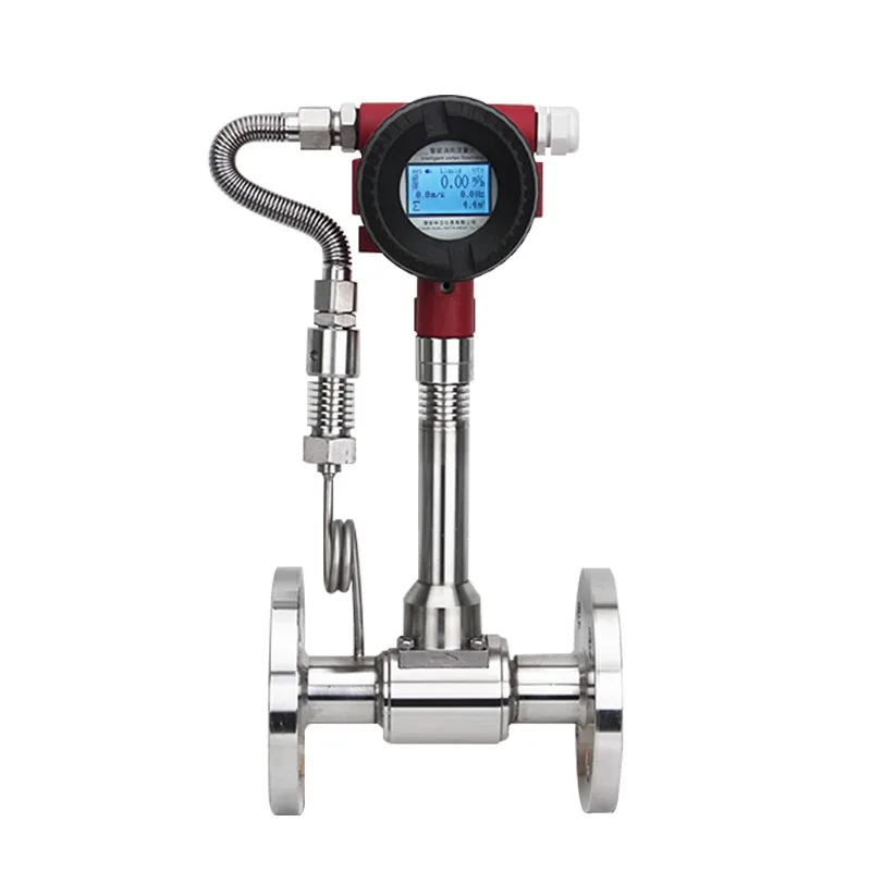 Vortex flowmeter temperature and pressure compensation heat transfer  air vapor intelligent digital display gas sensor