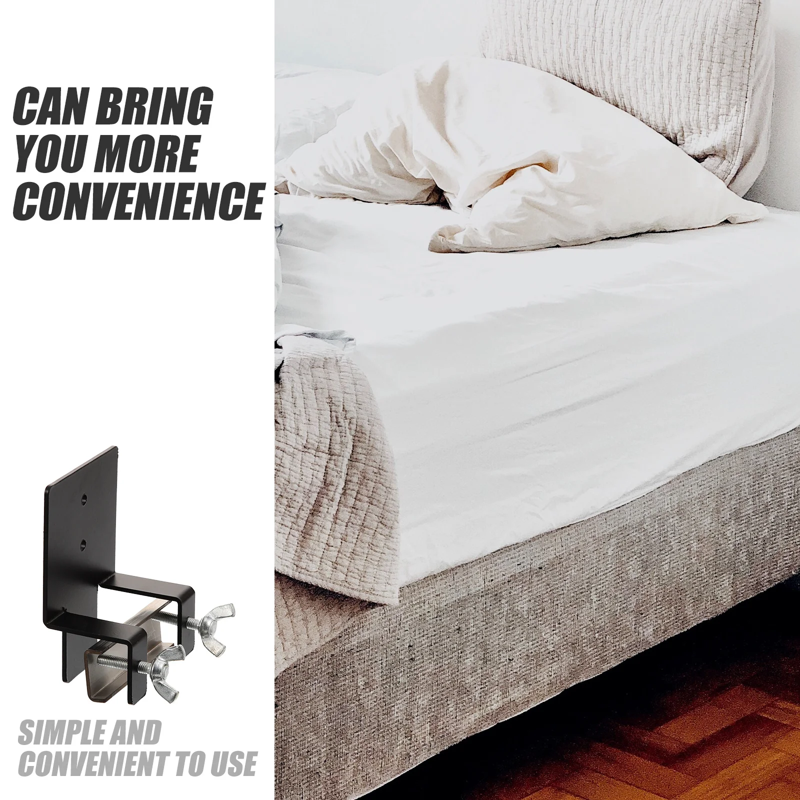 

1Set Mattress Stopper Non-Slip Adjustable Steel Retainer Bar Bed Frame Holder Anti Slide Fixer Non-Slip Mattress Gripper