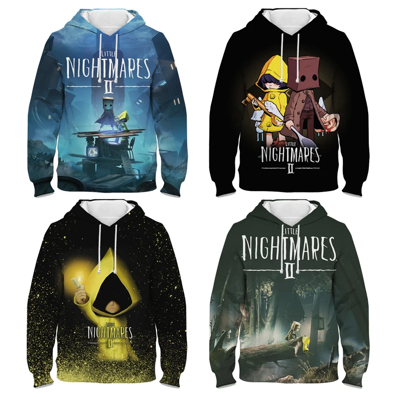 

New Spring Children 3D Print Little Nightmares 2 Hoodies Boys Girls Cartoon Sweatshirt Toddler Tops Coat Kids Anime Pullovers