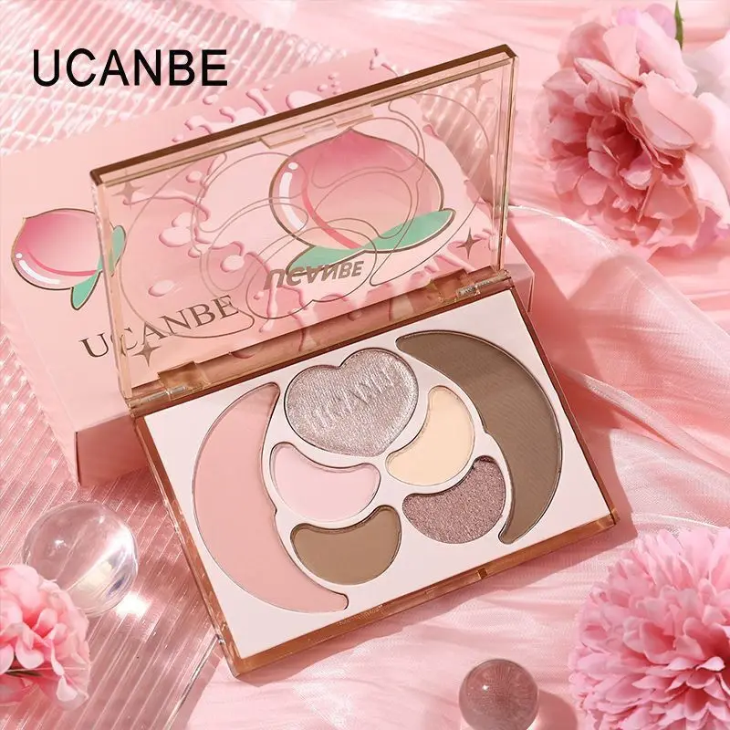 UCANBE Seven-Color Eyeshadow Palette Multi-Functional Matte Pearlescent Blush Portable Contouring Makeup Palette