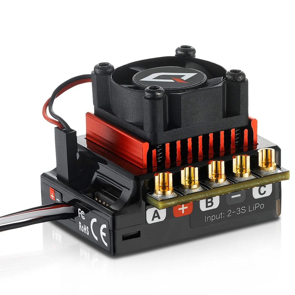 Hobbywing QUICRUN Sensored 10BL120 G2 120A /10BL60 60A 2-3S Lipo Brushless ESC For 1/10 RC Racing Car view 2