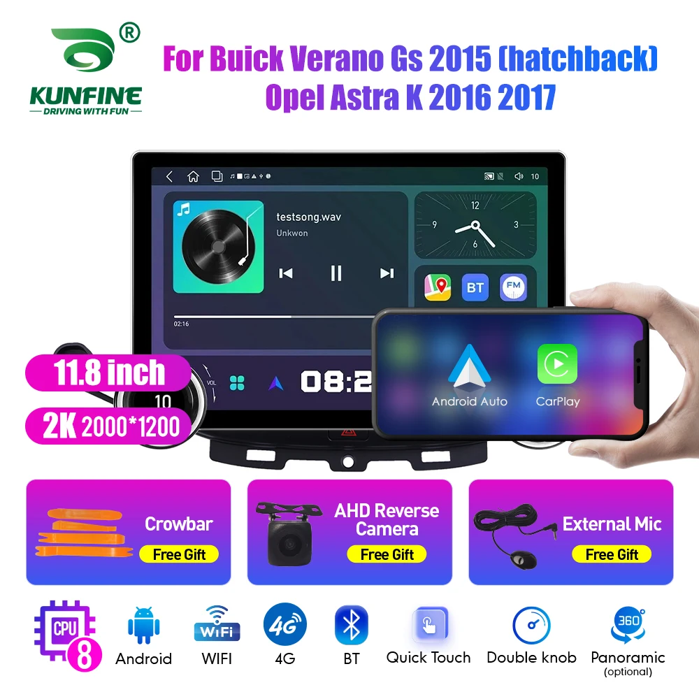 

11.8 Inch 2K Double Knobs 2 Din Car Radio For Honda Astra K 2016 2017 Car Radio DVD Multimedia Video Player Android Auto Carplay