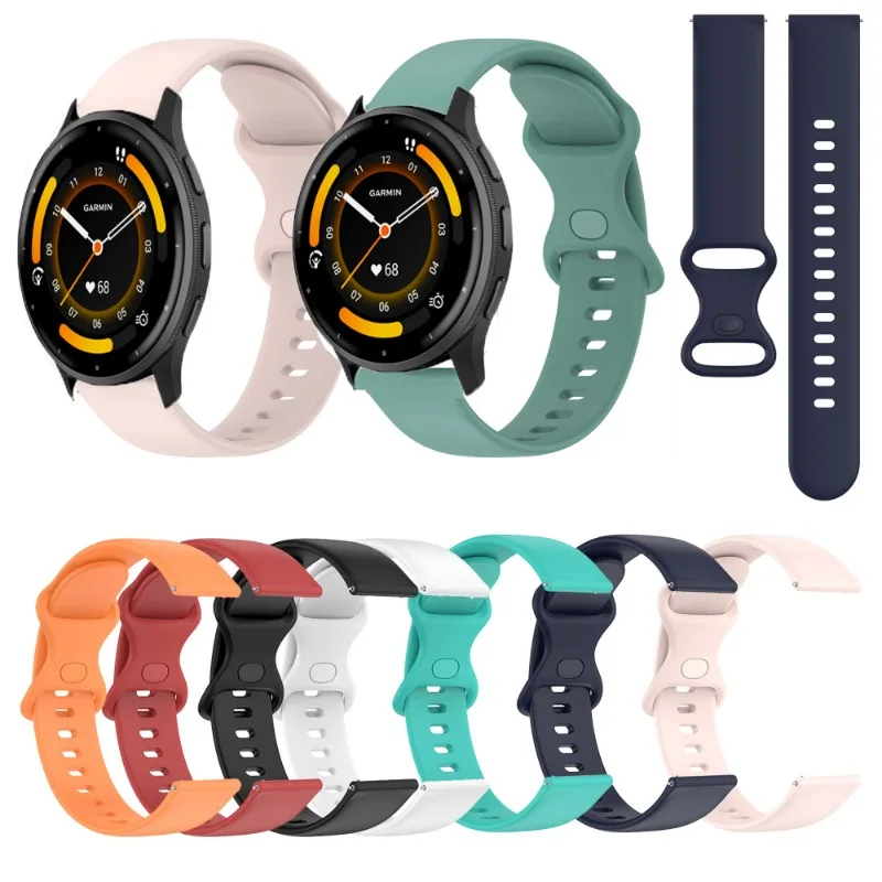 20 مللي متر 22 مللي متر لينة سيليكون حزام ل Garmin Venu3 Venu2/Vivoactive 3 4 5 6/vivomove3 HR/Venu 2 3 الرياضة معصمه الفرقة سوار