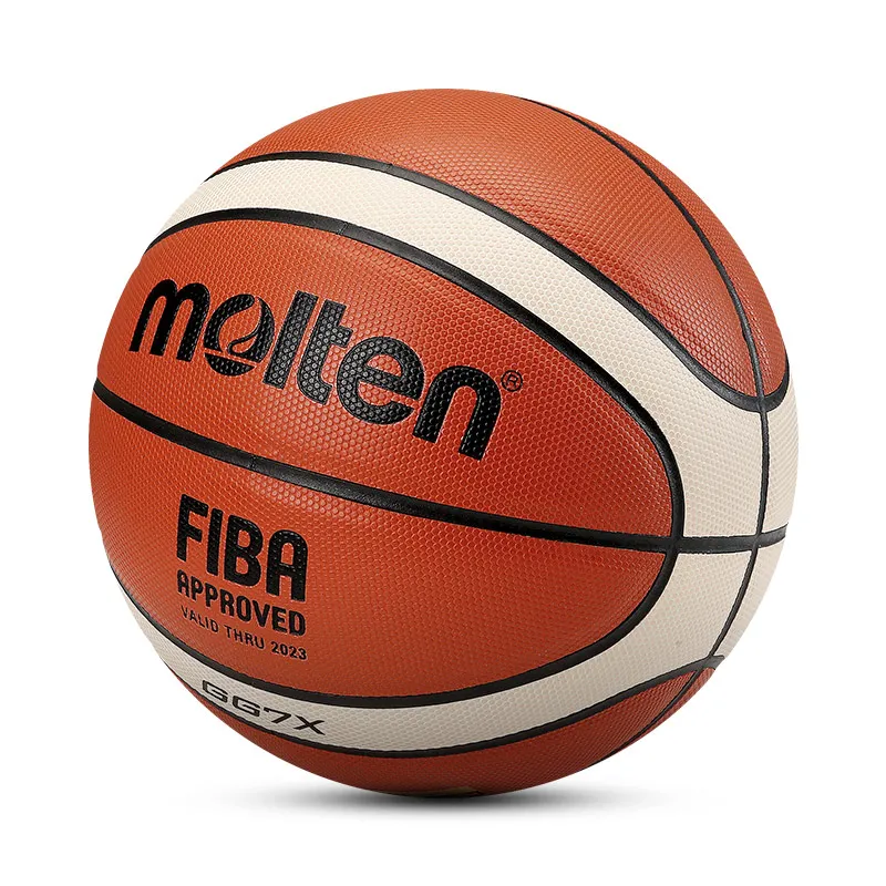 Molten Original GG7X basketbal standaard maat 7, vochtabsorberend zacht PU, uitstekende grip indoor wedstrijdtraining basquetbol