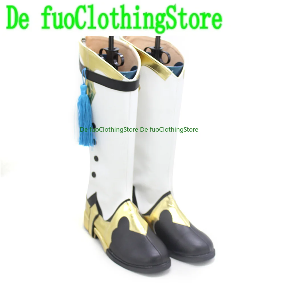 DefuoClothing Genshin Impact Xingqiu Xing Qiu Cosplay Shoes Boots Game Anime Game Role-playing Halloween Party Props Shoes Boots