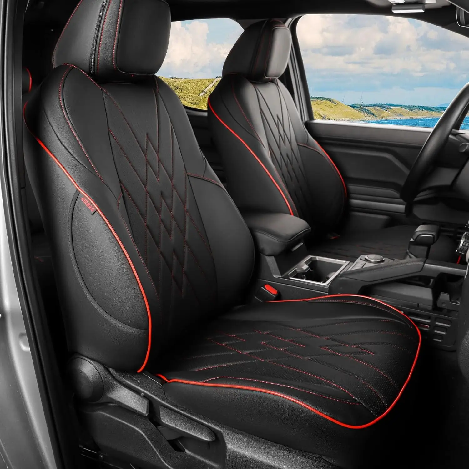 

EKR Tacoma Car Seat Covers Custom Fit for Toyota Tacoma (Petrol) 2024 2025 2026 DoubleCab/CrewCab SR/SR5/TRD Sport/TRD Off-Road