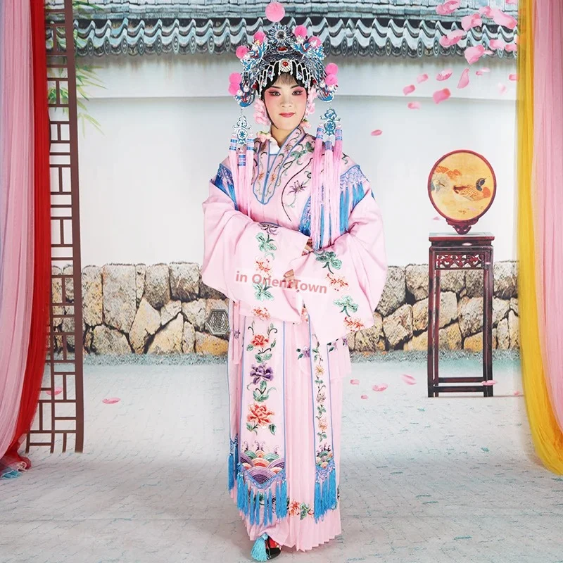 Chinese Huang Mei Xi Stage Hua Dan costumes Opera drama Outfit Traditional Beijing Opera Dramaturgic Costume Fairy Robe Dress